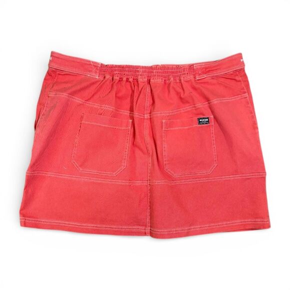 Wildfang "The Essential Denim Work Skirt" Coral Utility Cargo Skirt, NEW Size 1X - Picture 3 of 8